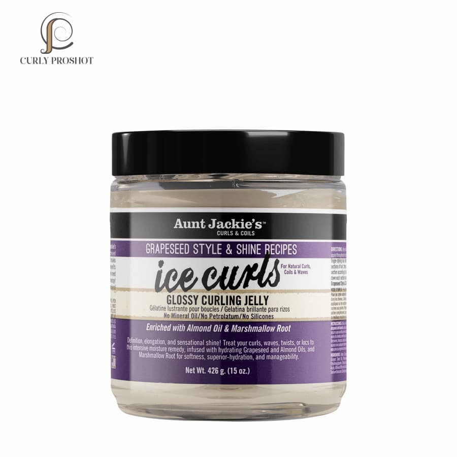 ژل فر کننده و براق کننده هسته انگور آنت جکیز Aunt Jackies Curls & Coils Ice Curls Glossy Curling Jelly