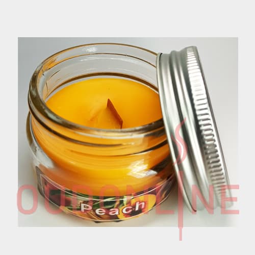 شمع معطر شیشه ای درب فلزی پارامیس مدل پیچ ( هلو )