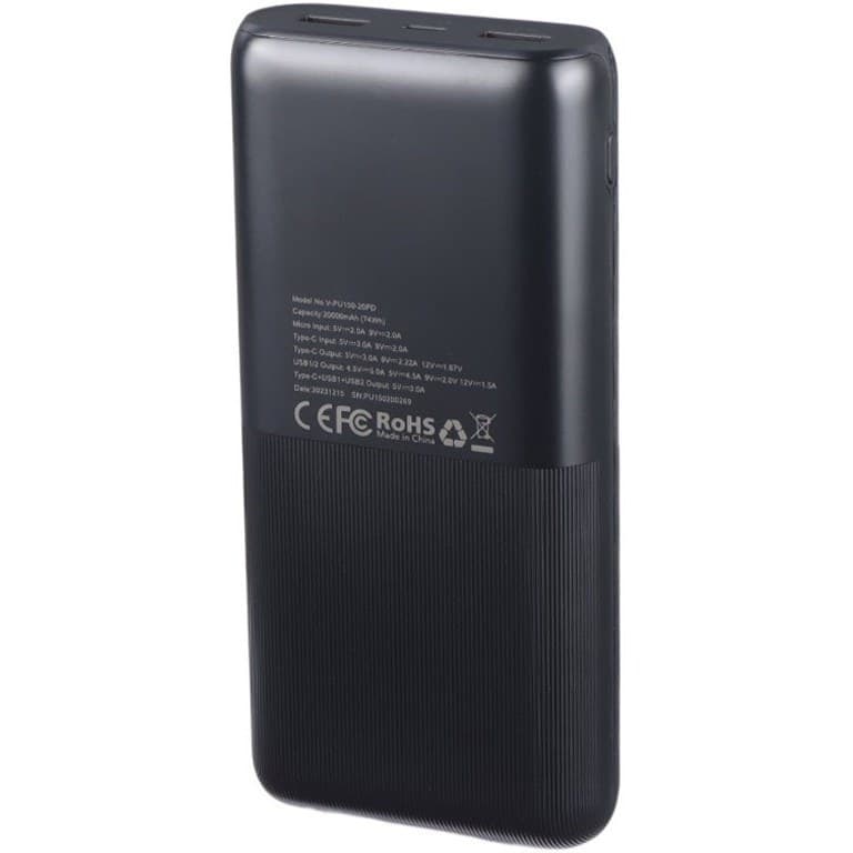 پاوربانک Verity ظرفیت 20000 فست شارژ مدل PU150 — تصویر ۳