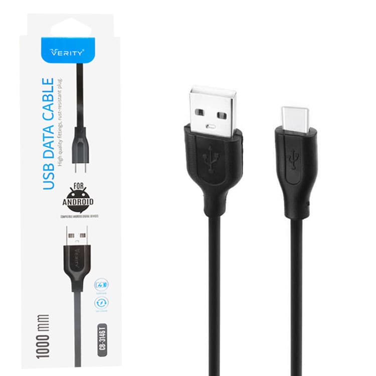 کابل دیتا و شارژ Type-C VERITY مدل 3146
