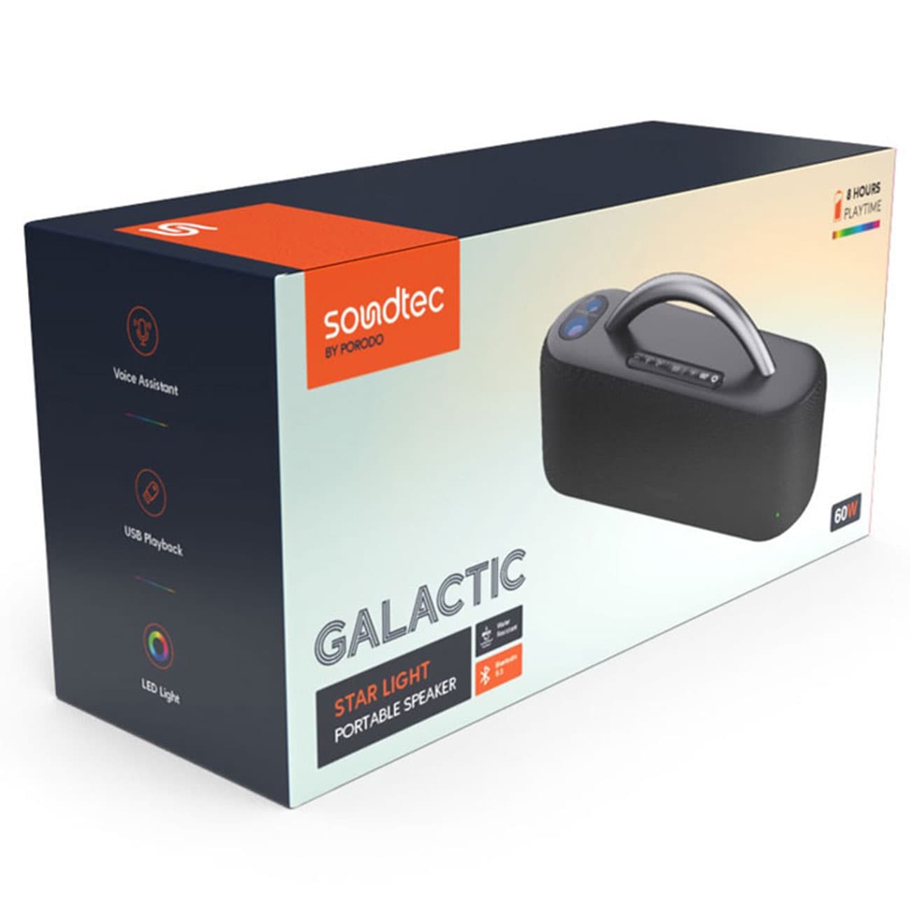 اسپیکر بلوتوثی شارژی قابل حمل پورودو PD-GALACTIC-BK — تصویر ۶