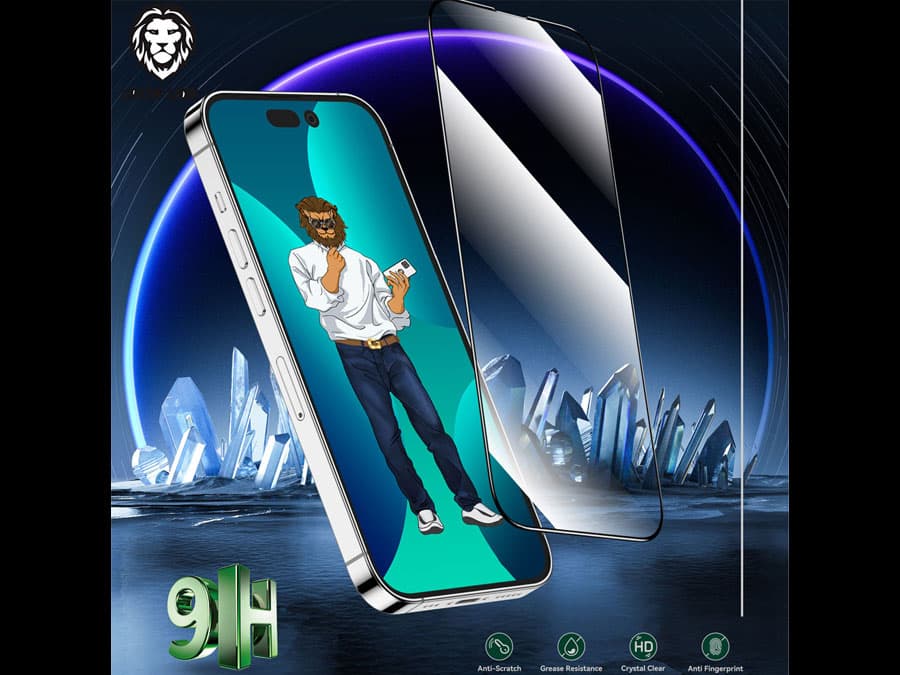 گلس آیفون 14 پرومکس تمام شیشه ای گرین Green Lion GN9HSGL14PM Glass iPhone 14 Pro Max — تصویر ۵
