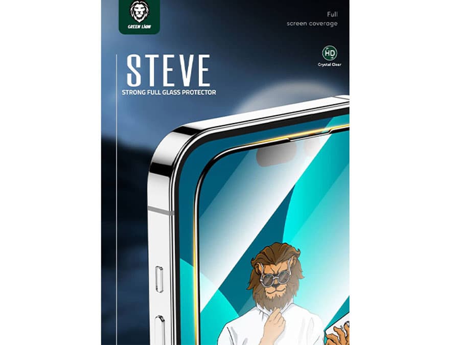 گلس آیفون 14 پرومکس تمام شیشه ای گرین Green Lion GN9HSGL14PM Glass iPhone 14 Pro Max — تصویر ۴