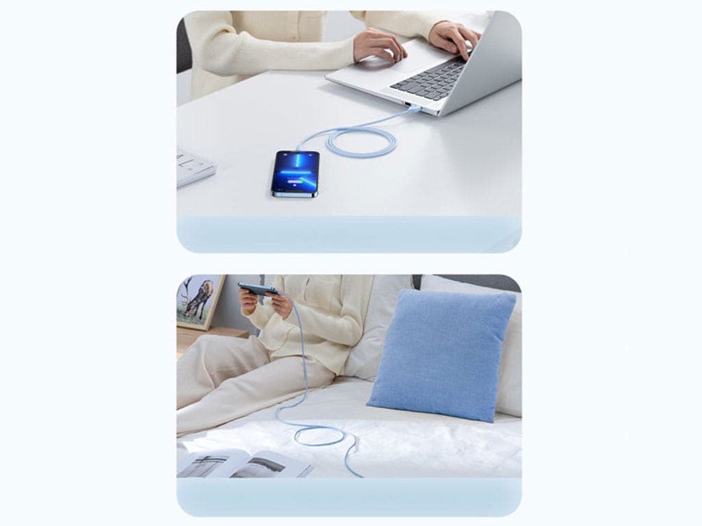 کابل یواسبی به لایتنینگ بیسوس Baseus CAGD000004 Jelly Liquid Silica Gel USB to iP Fast Charging Data Cable 2.4A 1.2M — تصویر ۷