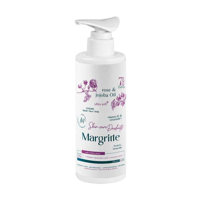 کرم مرطوب کننده مارگریت مدل گل رز و جوجوبا حجم 250mL