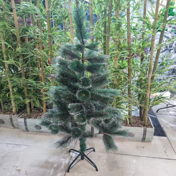 درخت کریسمس سوزنی کاج اروپایی 120 سانتی نک برفی — تصویر ۳