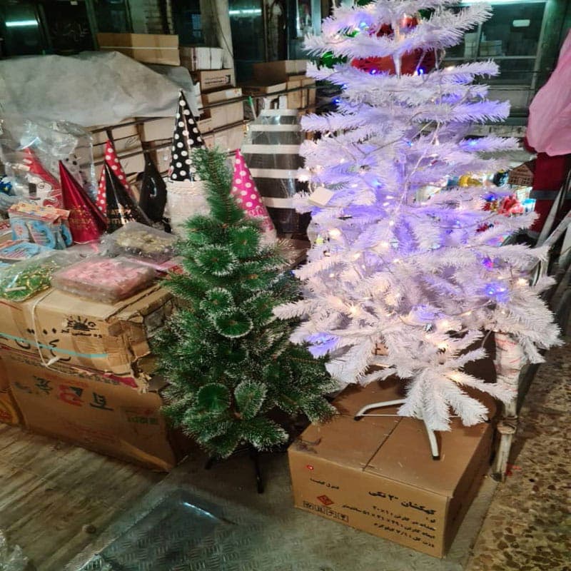 درخت کریسمس سوزنی کاج اروپایی 120 سانتی نک برفی — تصویر ۶