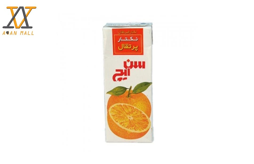 آبمیوه سن ایچ کوچک 200 سی سی باطعم پرتقال در بسته 36 عددی — تصویر ۲