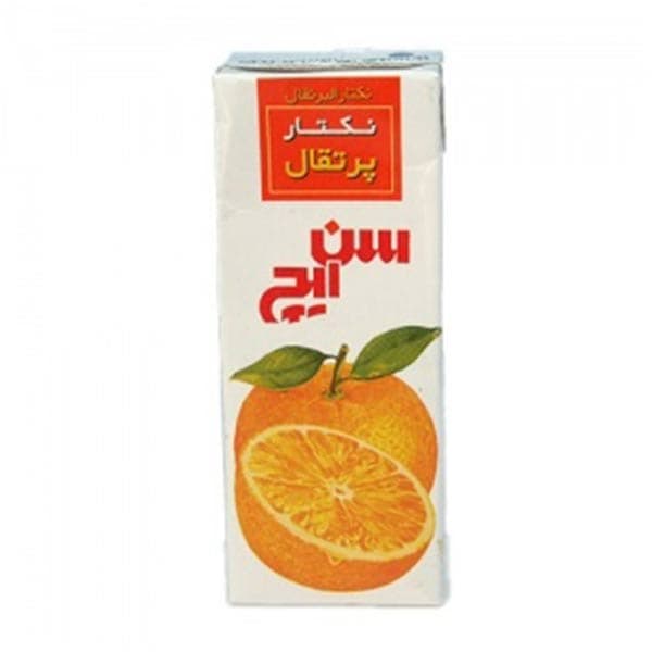 آبمیوه سن ایچ کوچک 200 سی سی باطعم پرتقال در بسته 36 عددی