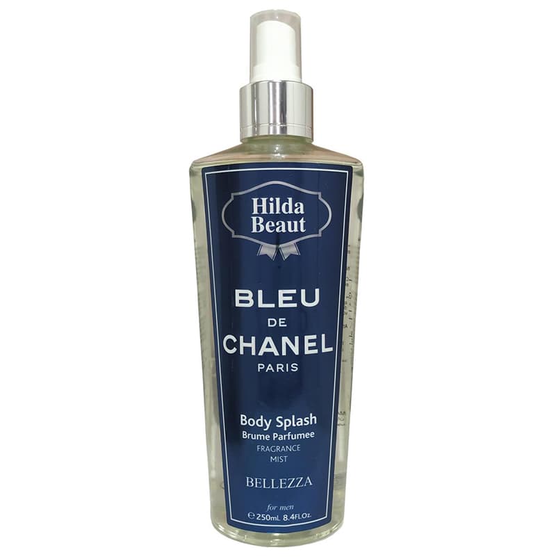 بادی اسپلش مردانه هیلدا بیوت مدل BLUE CHANEL حجم 250 میل