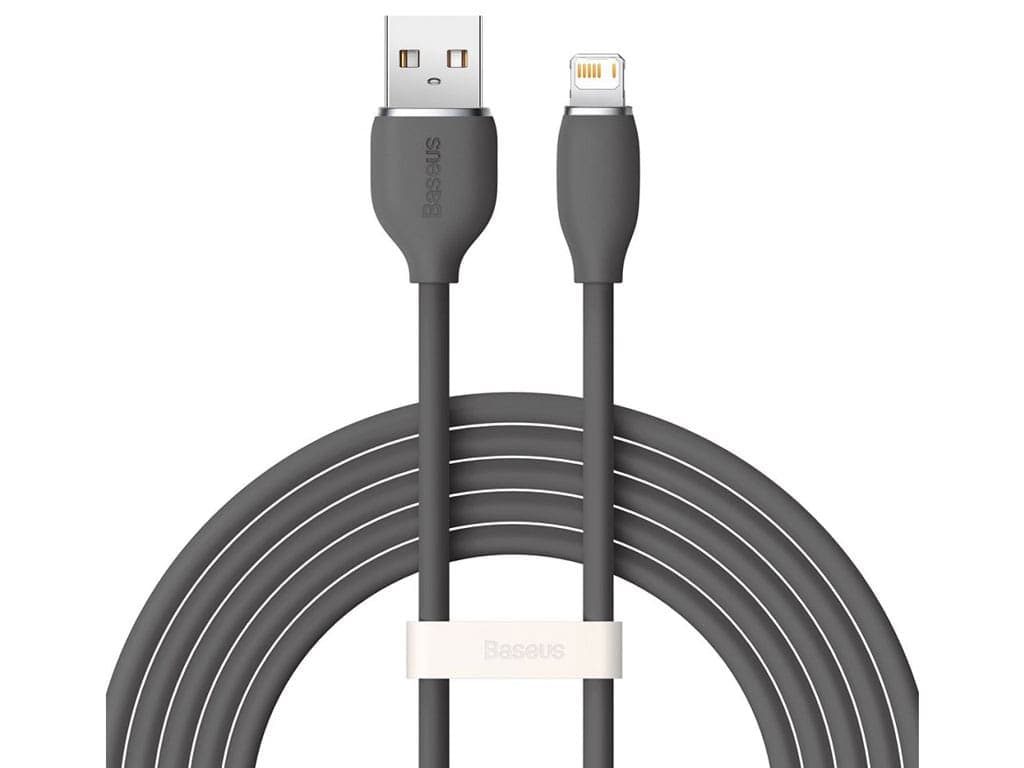 کابل یواسبی به لایتنینگ شارژ سریع و انتقال دیتا بیسوس Baseus CAGD000103 Jelly Liquid Silica Gel USB to iP Fast Charging Data Cable 2.4A 2m — تصویر ۴