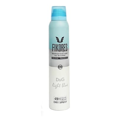 اسپری خوشبوکننده زنانه فیکورس دی اندجی (Fikores D&G Light Blue)