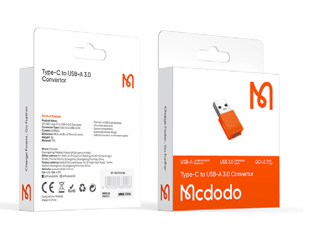 مبدل اوتی‌جی تایپ‌سی به یو‌اس‌بی 3.0 مک‌‌دودو Mcdodo Converter Type C to USB OT-6550 — تصویر ۴