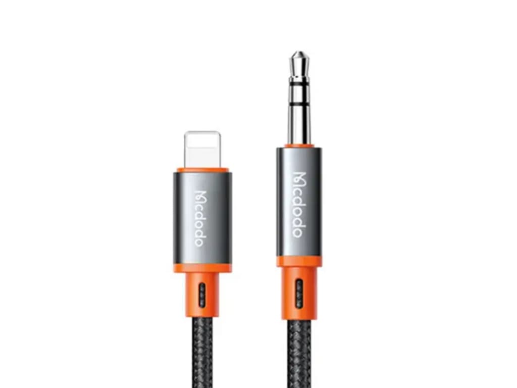 کابل فنری تبدیل لایتنینگ به جک 3.5 میلیمتری مک دودو با طول 1.8متر McDoDo CA-0890 Lightning To DC3.5mm Audio Converter, Castle series — تصویر ۴