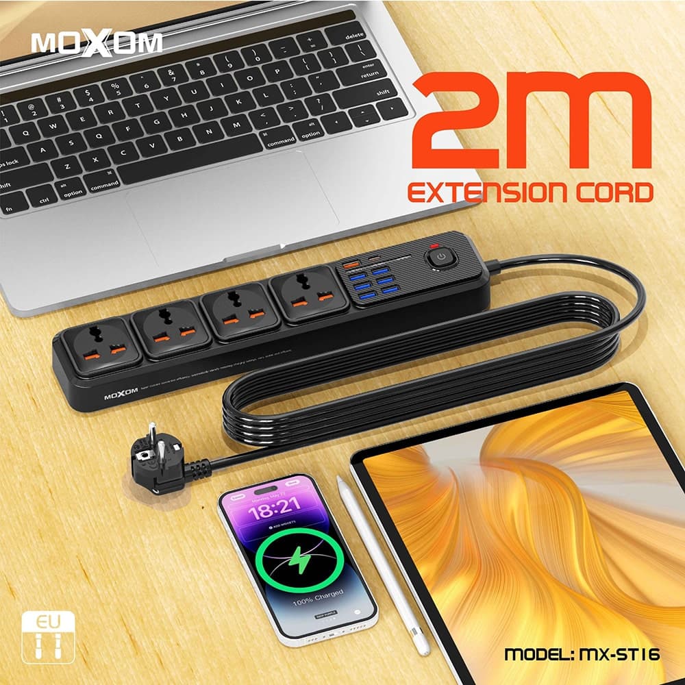 رابط USB و برق MOXOM MX-ST16 — تصویر ۴