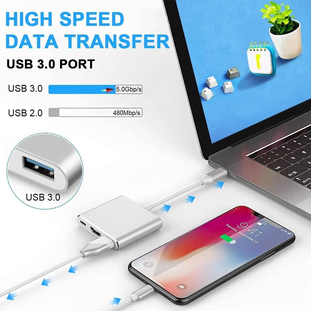 تبدیل Type-C به HDMI / Type-C / USB 3.0 — تصویر ۳