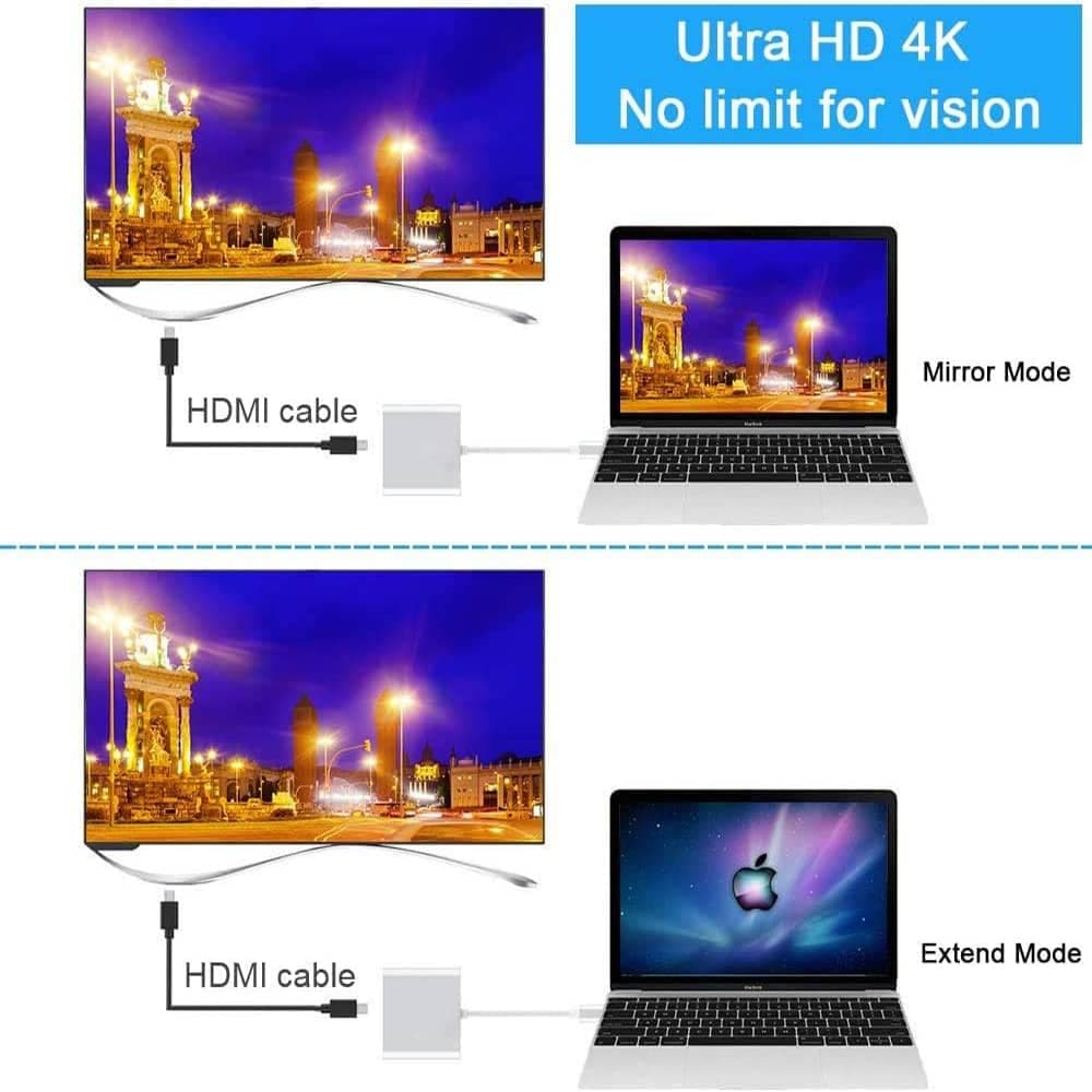 تبدیل Type-C به HDMI / Type-C / USB 3.0 — تصویر ۲