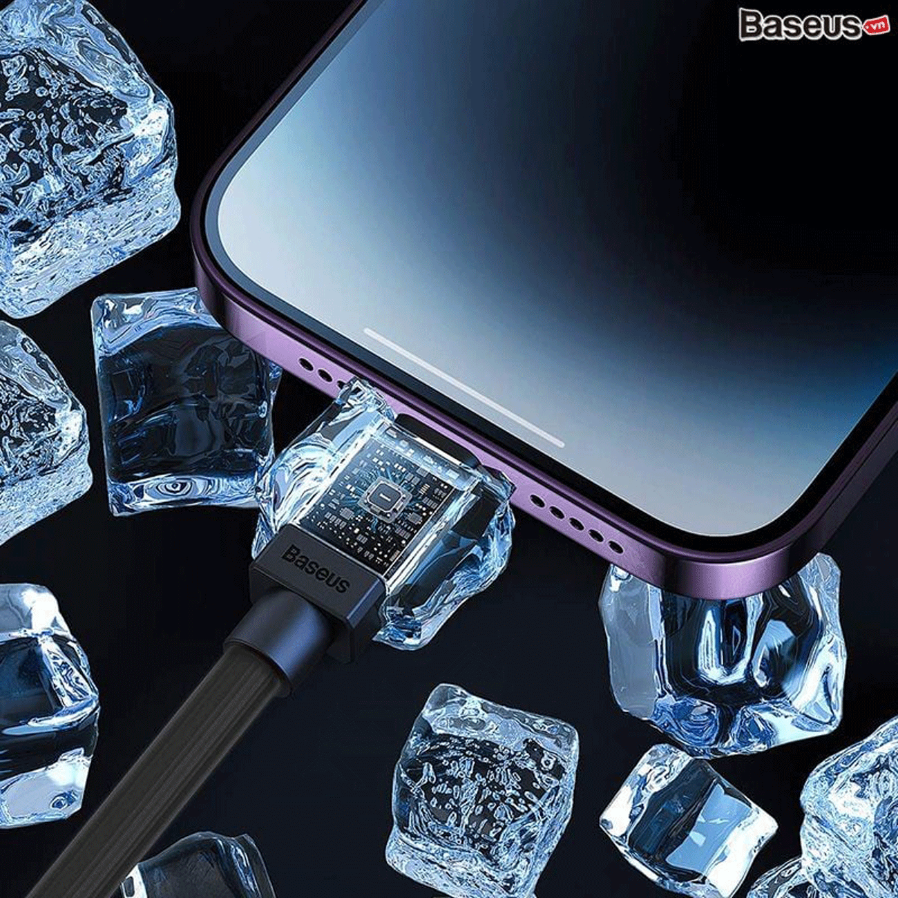 کابل فست شارژ یو اس بی به لایتنینگ 2.4 آمپر یک متری بیسوس CB000044 CAKW000401 — تصویر ۲