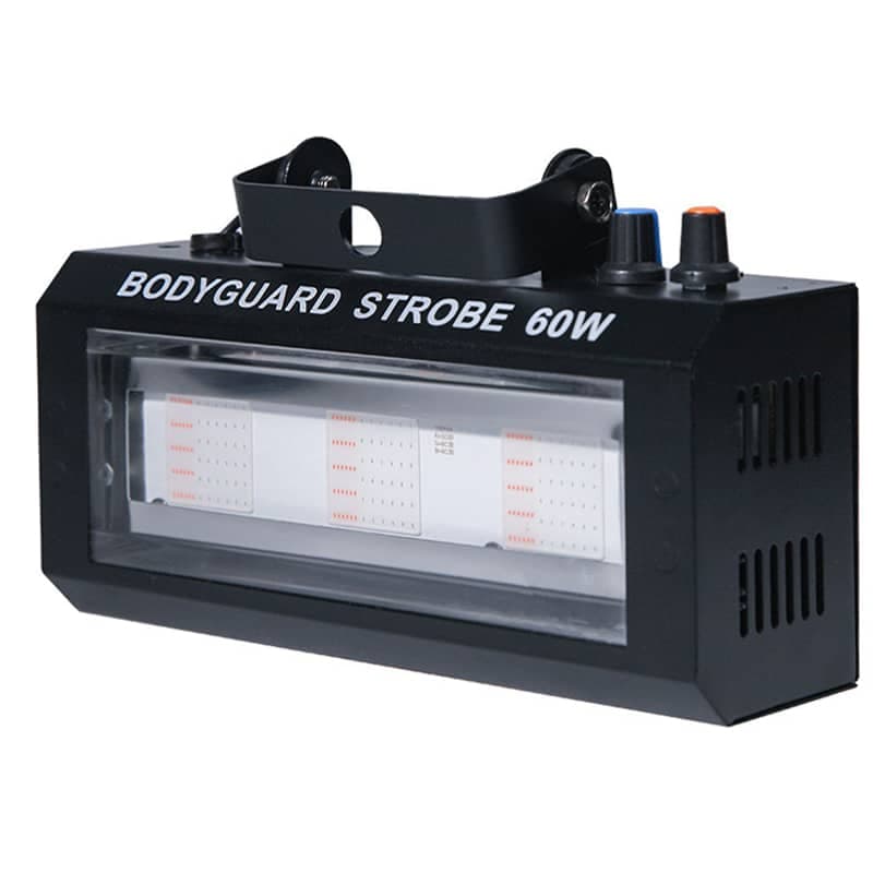 فلاشر رقص نور بادیگارد LED 60W RGB بدنه فلزی — تصویر ۴