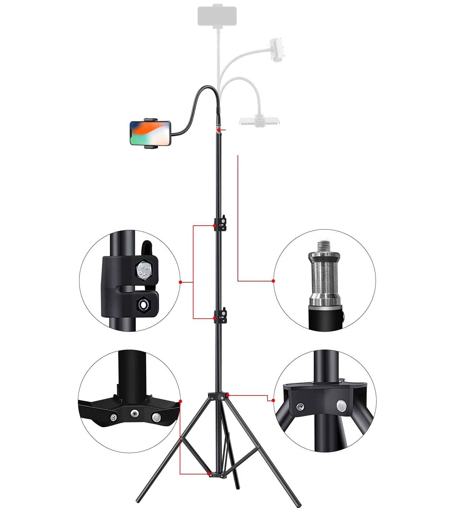 سه پایه قابل انعطاف مخصوص موبایل TF-360 — تصویر ۲