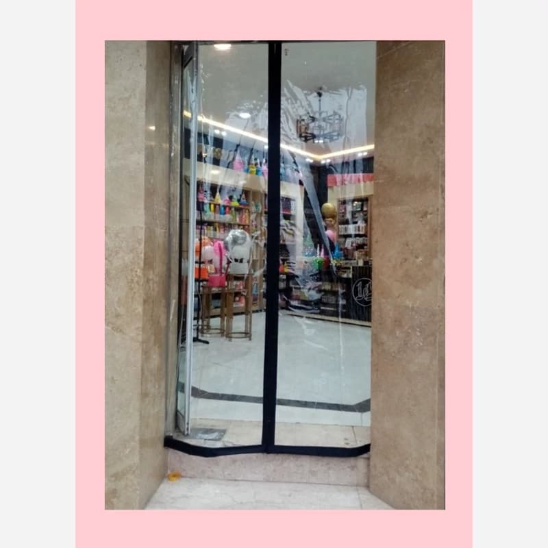 پرده پلاستیکی آهنربایی 80 در 240 سانت (ضمانتی) مدل جدید آهنربا قوی پلاستیکی آهنربایی طلقی درب آهنربادار — تصویر ۶