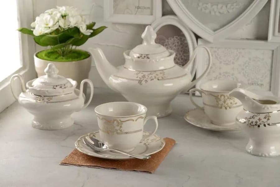 سرویس چینی پردیس طرح پائولا 12 نفره 98 پارچه نیوبن قالب ایزابل — تصویر ۲