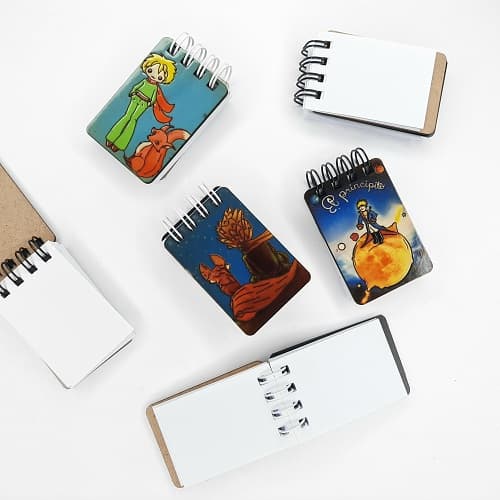 دفترچه جلد چوبی فانتزی 6×4 سانتیمتر