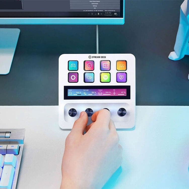 پنل استریم Elgato مدل Stream Deck Plus – سفید — تصویر ۶