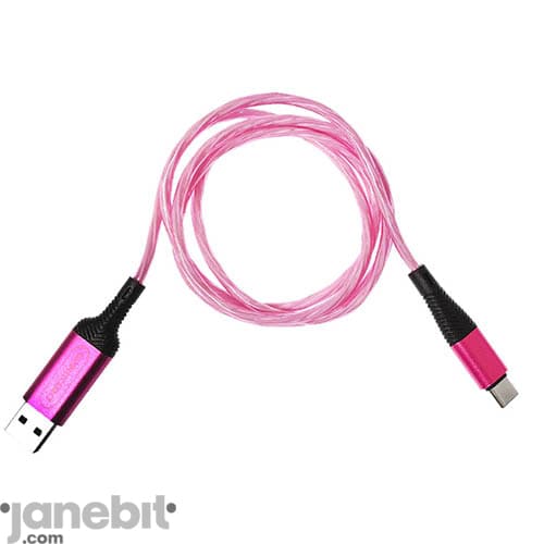 کابل شارژ VDENMENV TYPE-C D25T طرح RGB — تصویر ۳