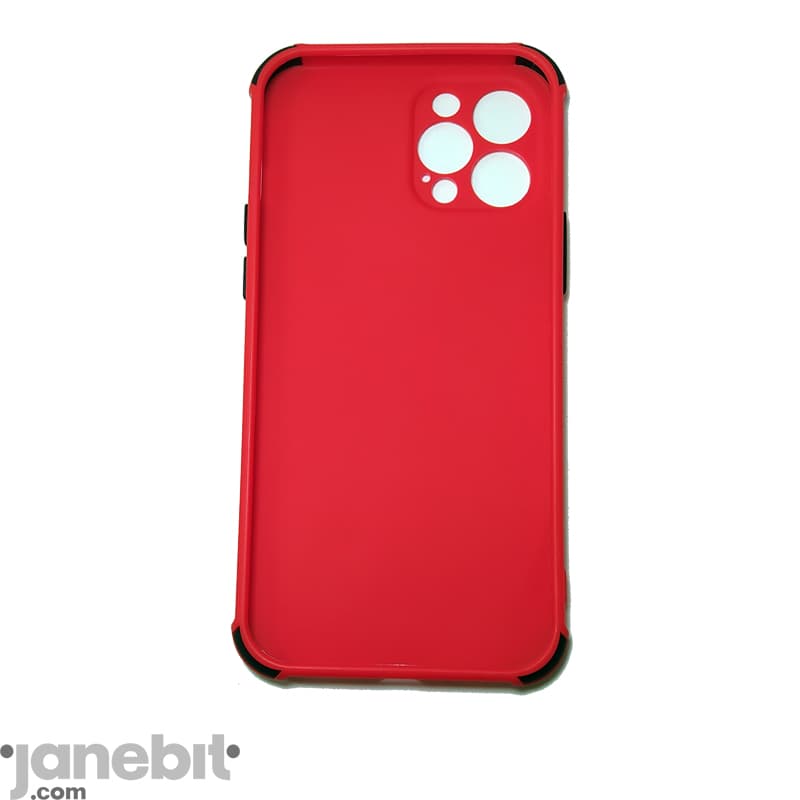قاب ژله ای دکمه رنگی گوشی IPHONE 12 PRO MAX محافظ لنزدار — تصویر ۲