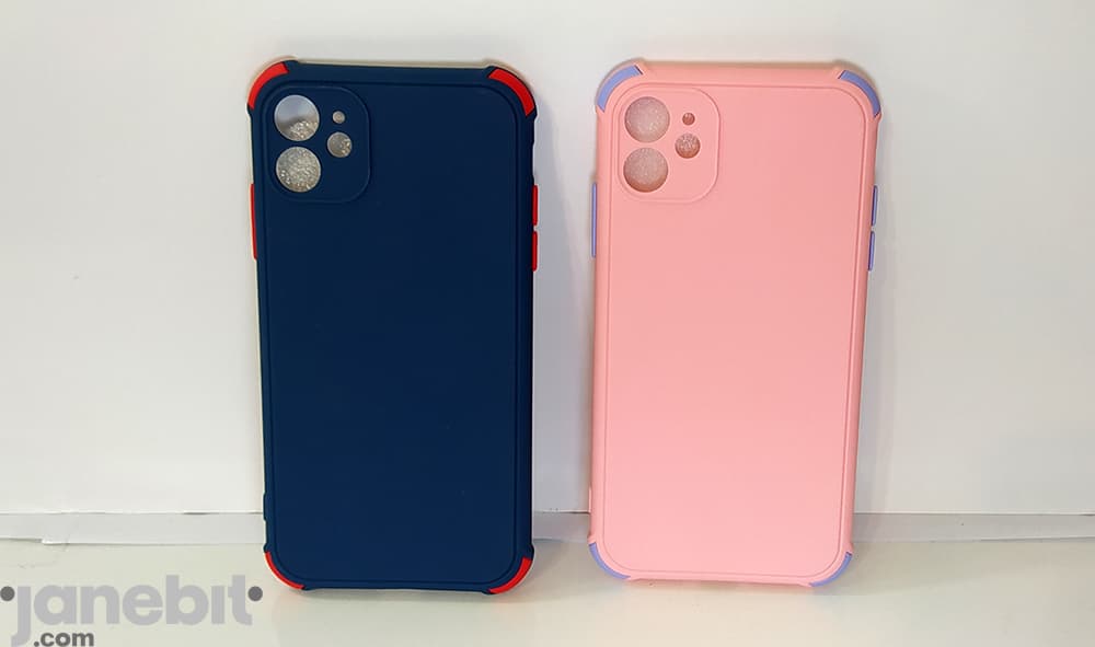 قاب ژله ای دکمه رنگی گوشی IPHONE 11 محافظ لنزدار — تصویر ۳