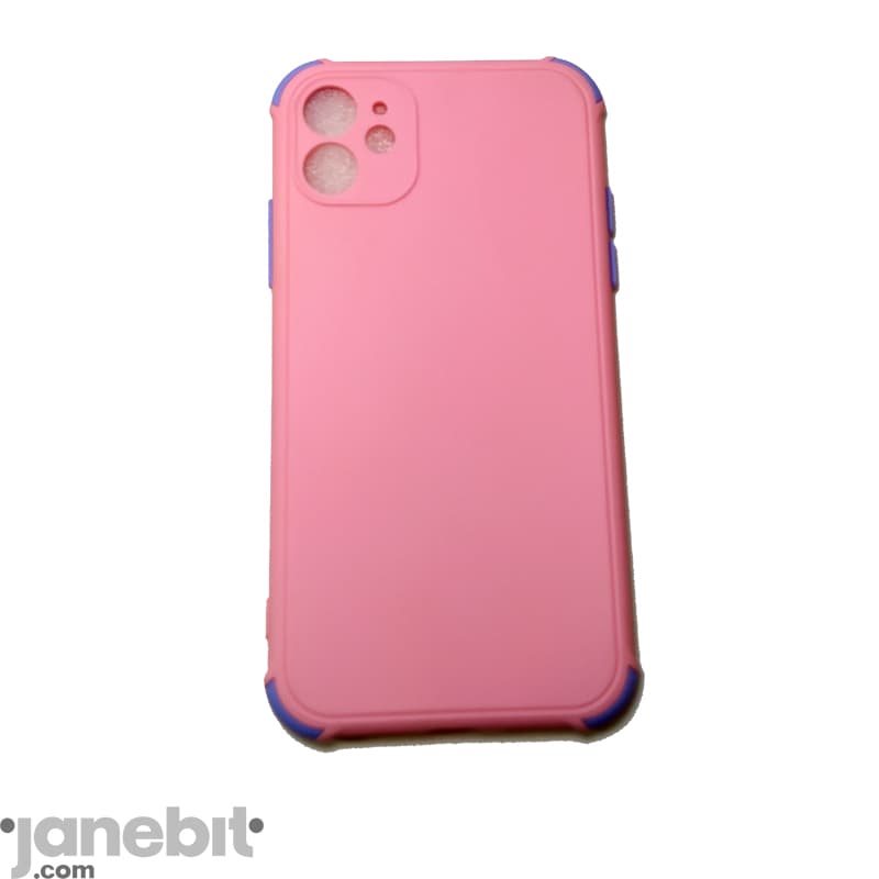 قاب ژله ای دکمه رنگی گوشی IPHONE 11 محافظ لنزدار