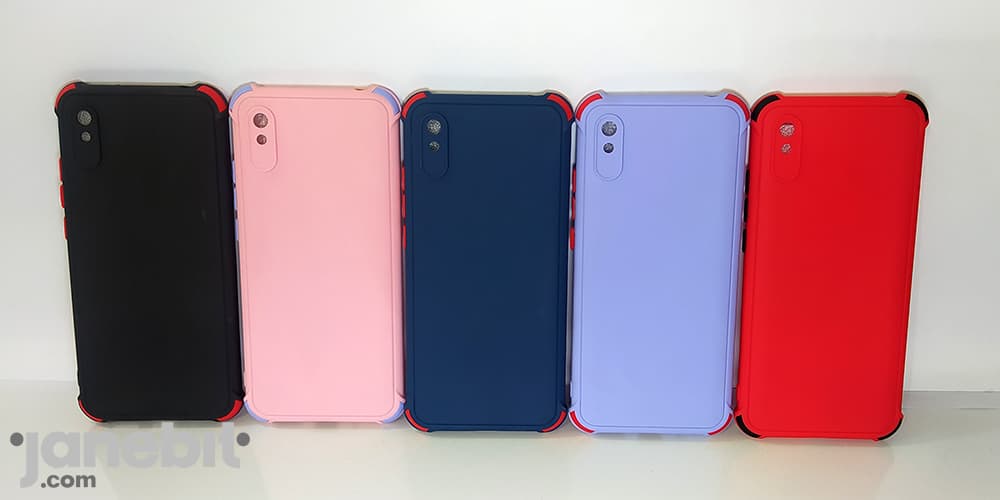 قاب ژله ای دکمه رنگی گوشی REDMI 9A محافظ لنزدار — تصویر ۳