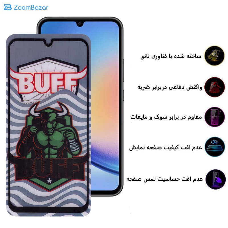 گلس 5D بوف مدل Super Power-G مناسب برای گوشی موبایل سامسونگ Galaxy A24 4G — تصویر ۸