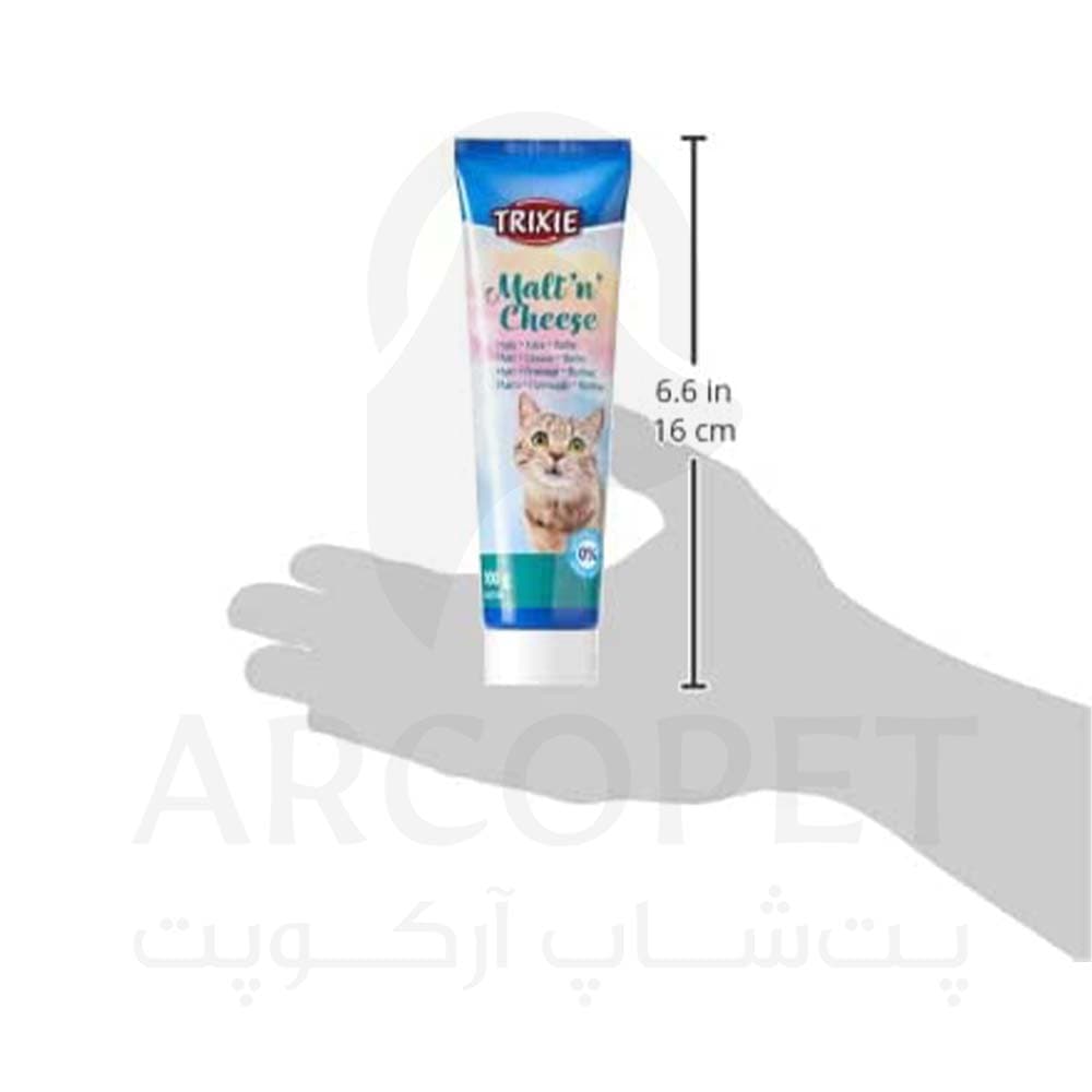 خمیر مالت گربه تریکسی مدل هیربال پلاس حاوی پنیر 100 گرمی — تصویر ۵