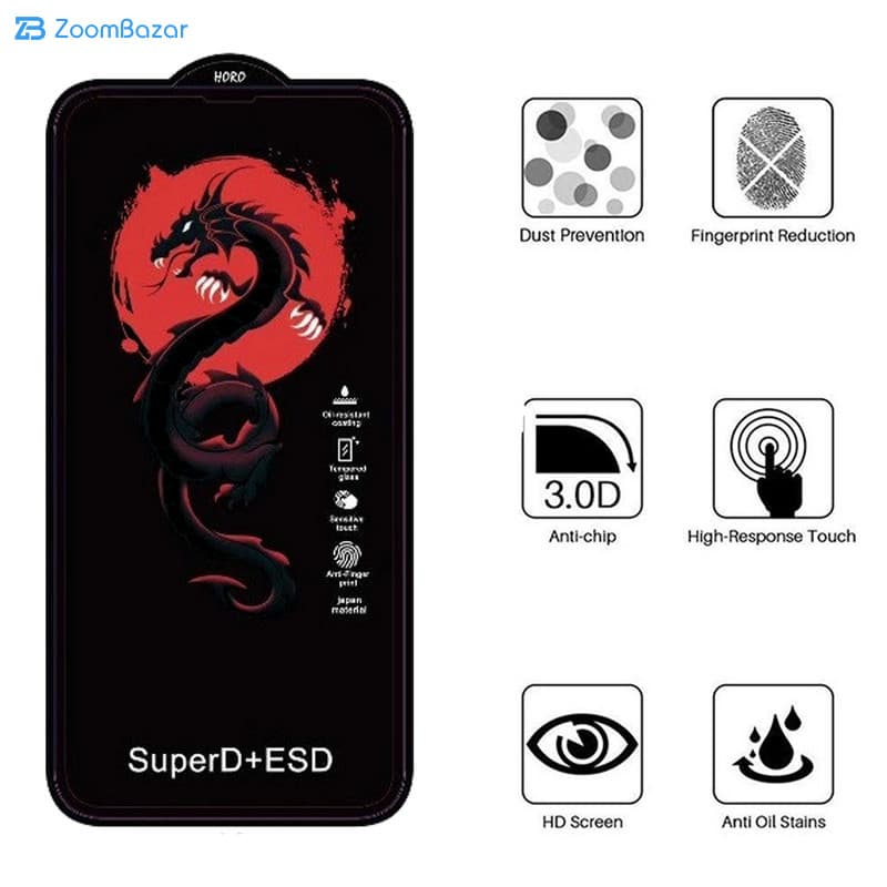 گلس اِپیکوی مدل Dragon ESD مناسب برای گوشی موبایل اپل iPhone 13 / 13 Pro / 14 — تصویر ۵