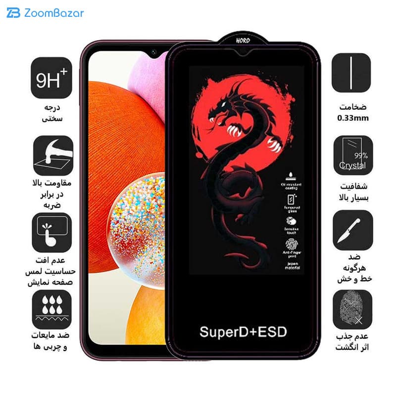 گلس اِپیکوی مدل Dragon ESD مناسب برای گوشی موبایل سامسونگ Galaxy A14 4G / A14 5G — تصویر ۳