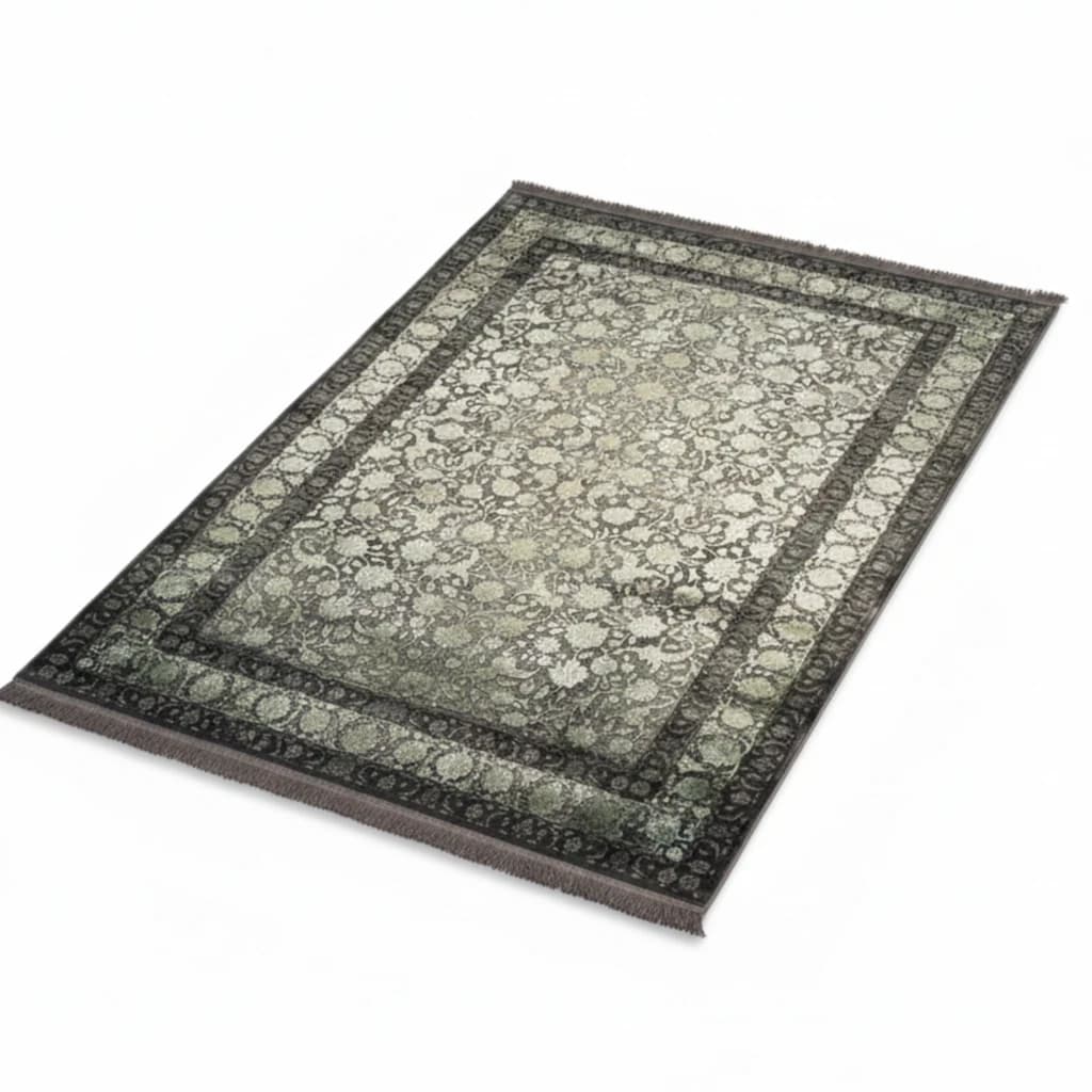 فرش سیزان DG-73001 طوسی سبز کلکسیون آروین