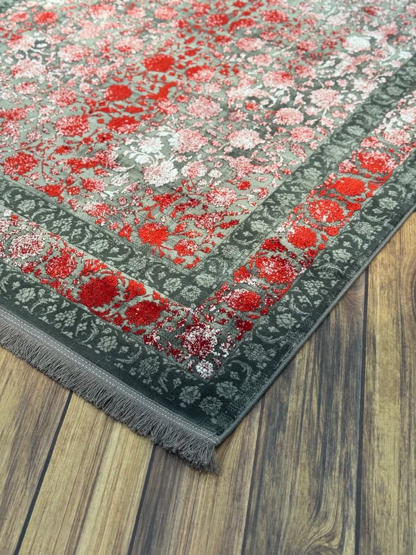 فرش سیزان DL73001 طوسی لاکی کلکسیون آروین — تصویر ۵