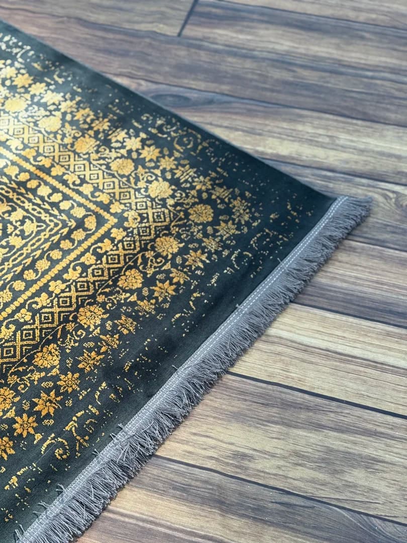 فرش سیزان ZT-73070 زغالی طلایی کلکسیون آروین — تصویر ۳