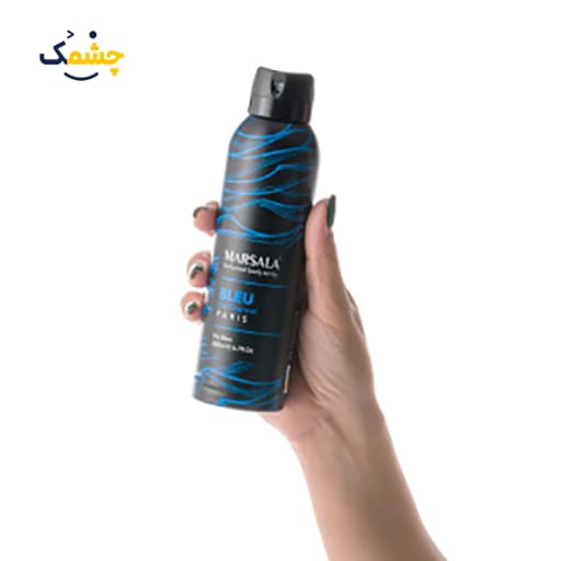 اسپری بدن مردانه مارسالا مدل Blue chanel حجم 200 میلی لیتر|Marsala Blue chanel Body Spray 200 ml — تصویر ۲