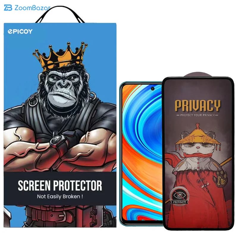 گلس پرایوسی اِپیکوی مدل Privacy Airbag مناسب برای گوشی موبایل شیائومی Redmi Note 9 Pro Max / Note 9 Pro 5G / Note 9 Pro / Note 9 Pro (India) / Note 9S / Note 10 Lite — تصویر ۱۰
