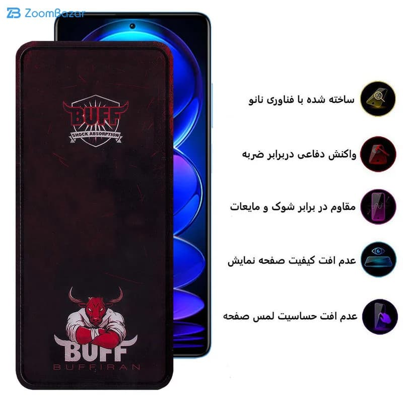 گلس بوف مدل Muscle-Bull-G مناسب برای گوشی موبایل شیائومی Redmi Note 12 Pro Plus / Note 12 Pro 4G/5G / Poco X5 Pro — تصویر ۱۱