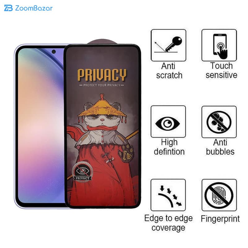گلس پرایوسی اپیکوی مدل Airbag Privacy مناسب برای گوشی موبایل سامسونگ Galaxy S23 FE/A54 — تصویر ۳