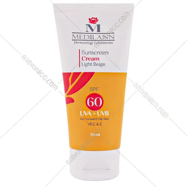 کرم ضد آفتاب رنگی SPF60 مدیلن مناسب پوست های چرب و آکنه ای — تصویر ۲