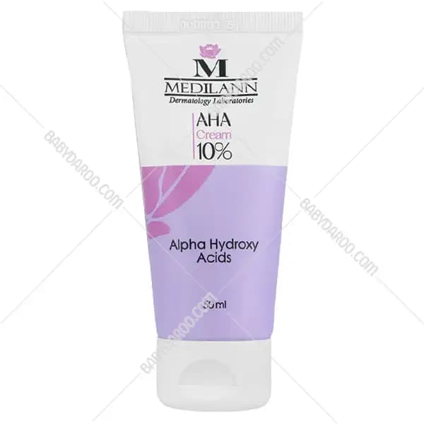 کرم لایه بردار آلفا هیدروکسی اسید AHA 10% مدیلن — تصویر ۲