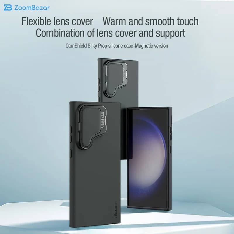 قاب نیلکین مدل CamShield Silky Prop Magnetic MagSafe Silicon مناسب برای گوشی موبایل سامسونگ Galaxy S24 Ultra — تصویر ۱۰