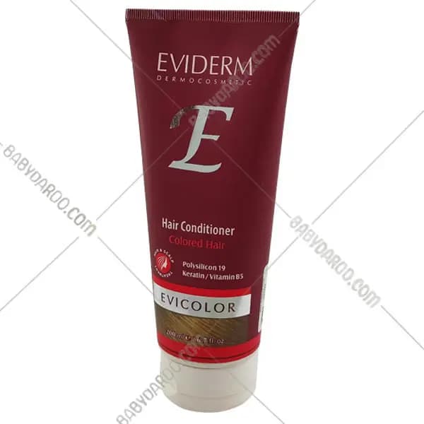 نرم کننده مو اویکالر اویدرم مناسب موهای رنگ شده | Eviderm Evicolor Hair Conditoner for Colored Hair 200 ml