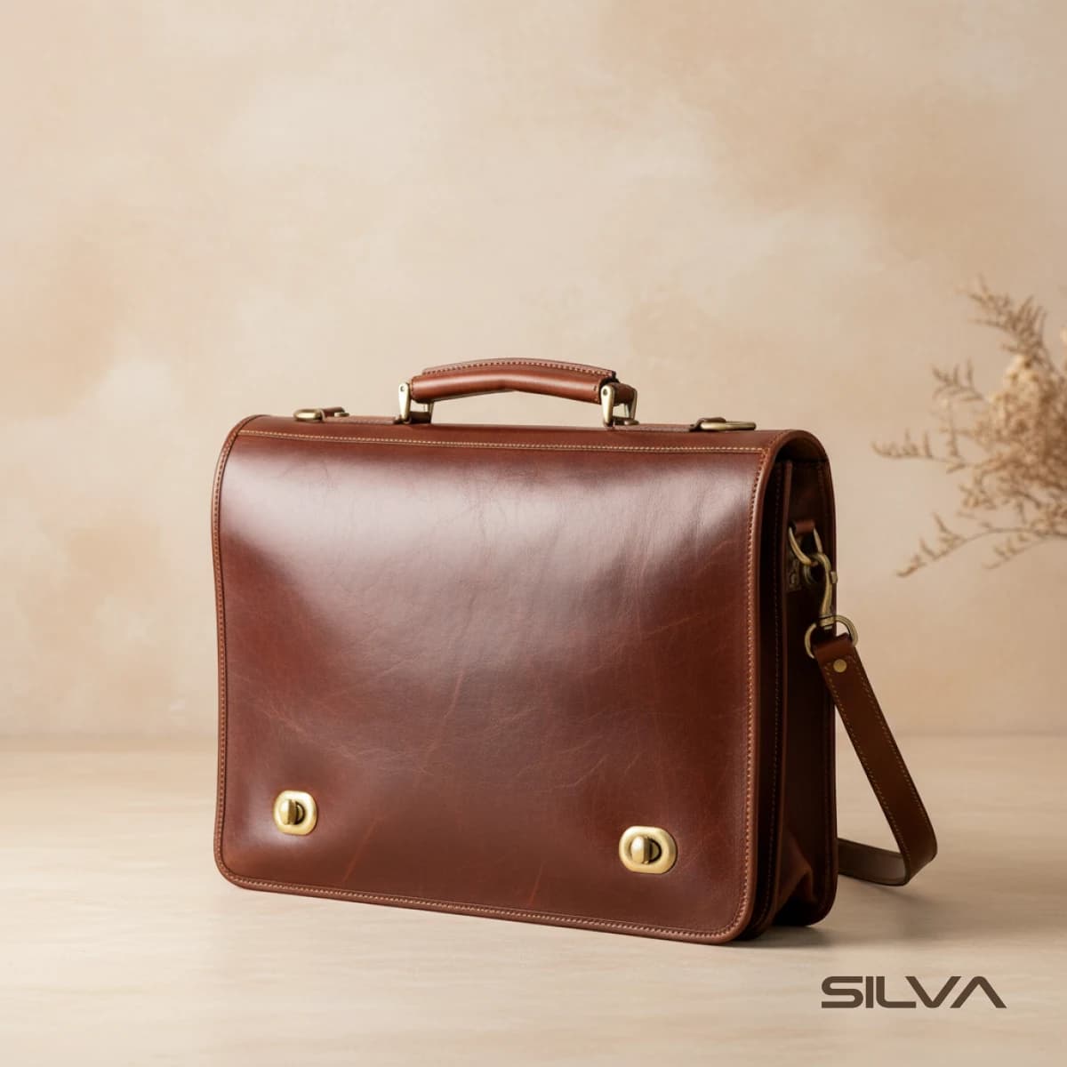 کیف لپ تاپ چرم طبیعی مدل Laptop Bag 42 | سیلوا چرم