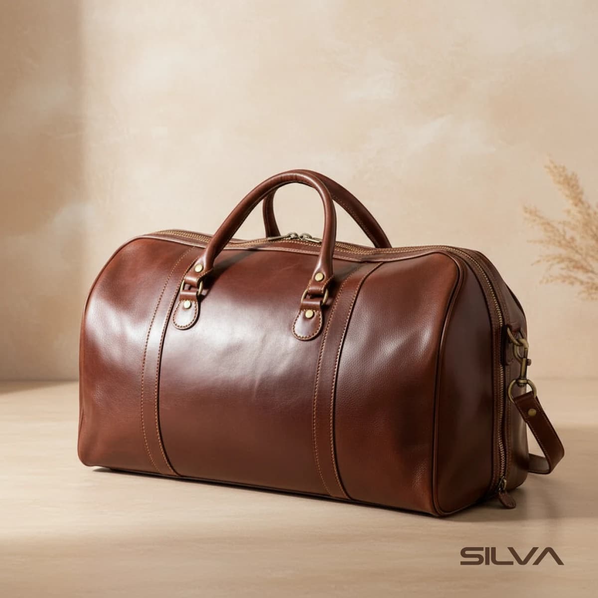ساک مسافرتی چرم طبیعی مدل Travel Bag 36 | سیلوا چرم